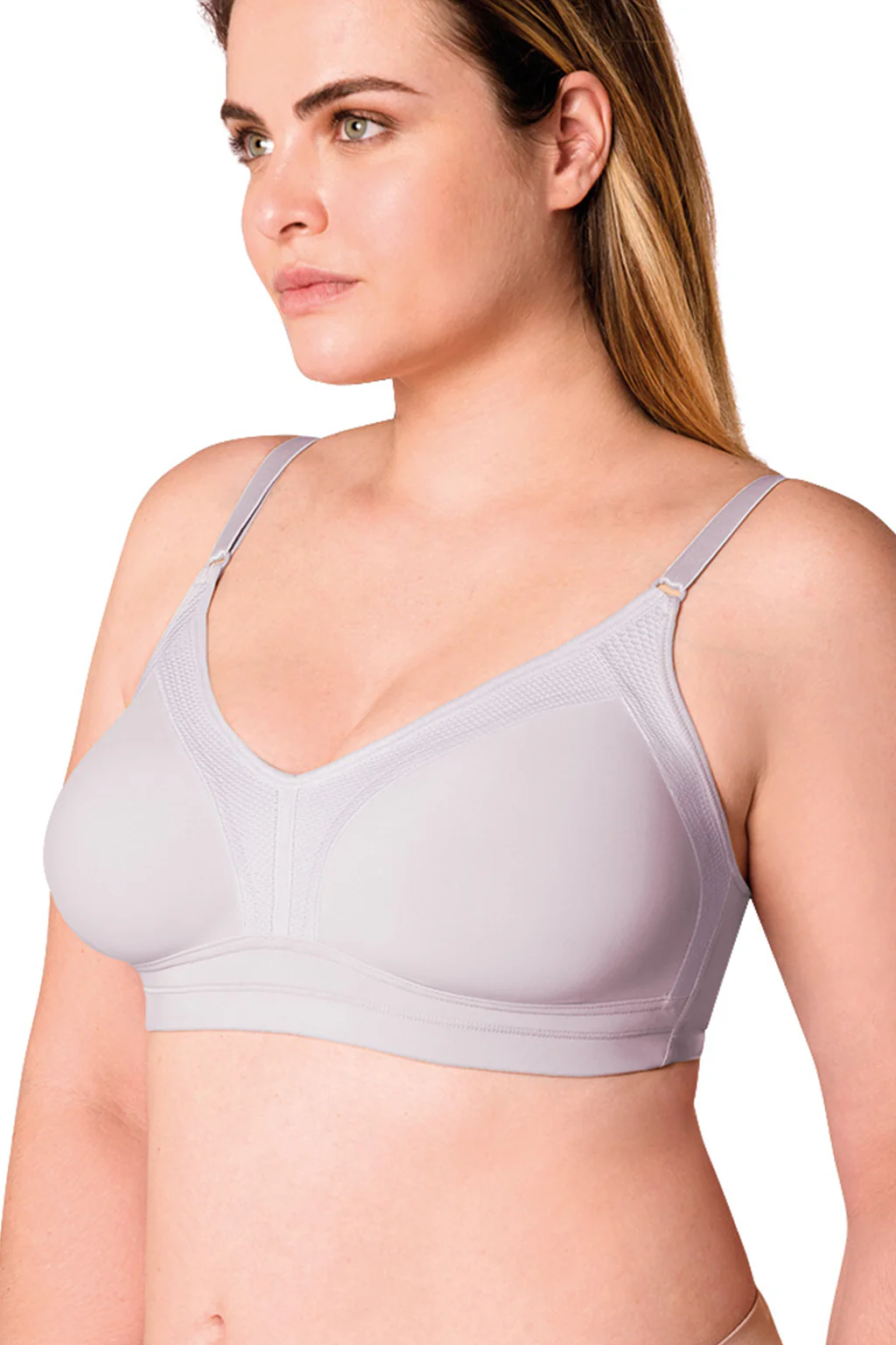 Soft Compression Molded Wireless High Coverage Plus Size Bra - Image 3