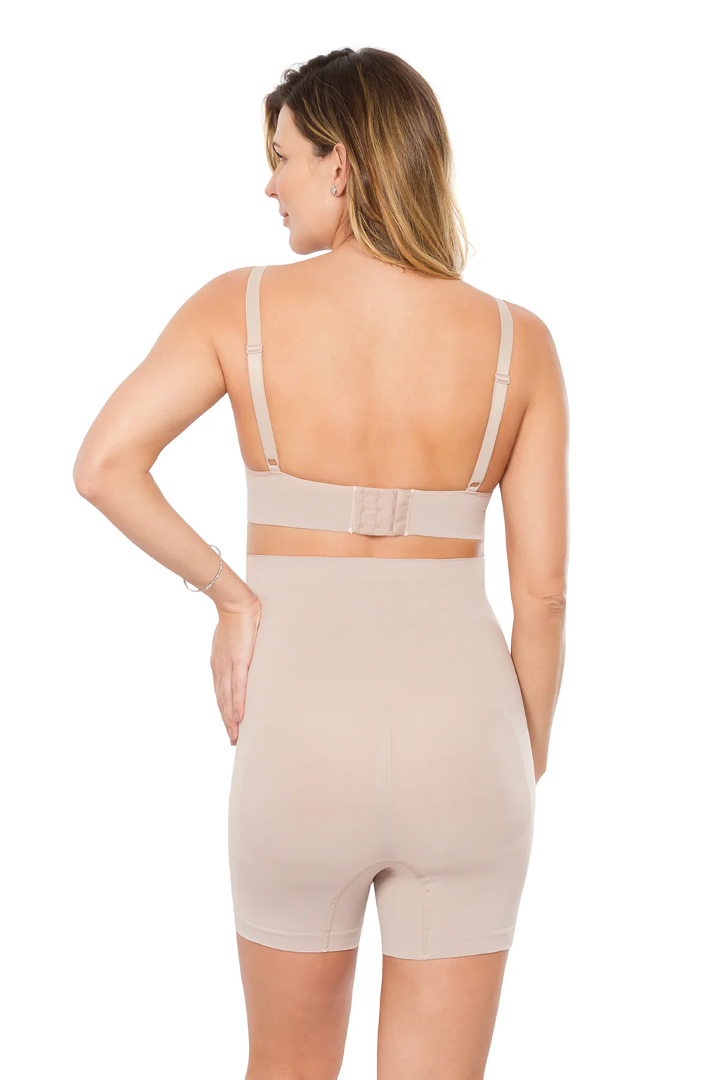 Seamless High Waist Abdomen and Back Support Pregnancy Bermuda - Image 5