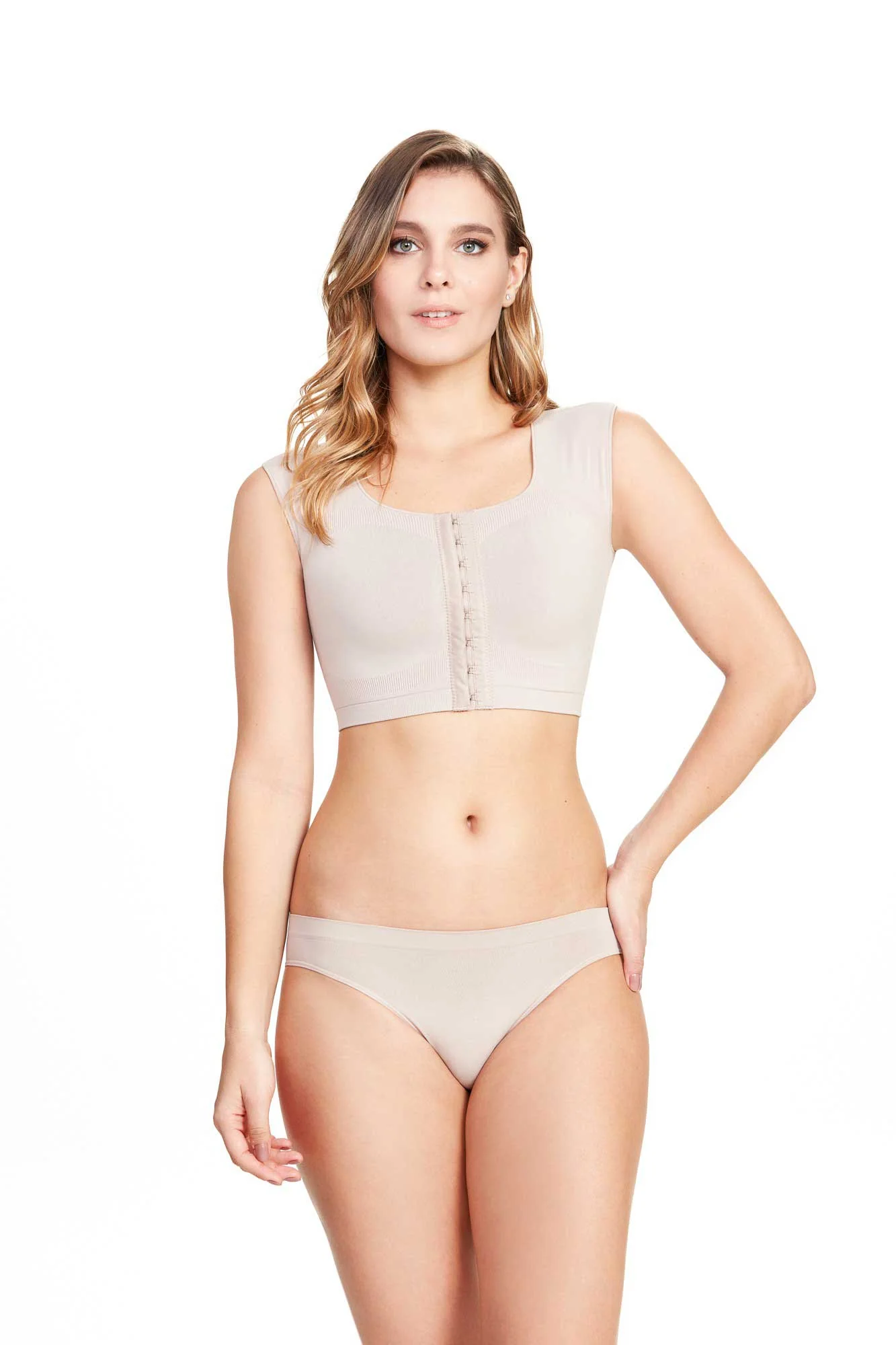 Aesthetic Compression Front Closure Breast and Back Support Breast Shaper - Image 7