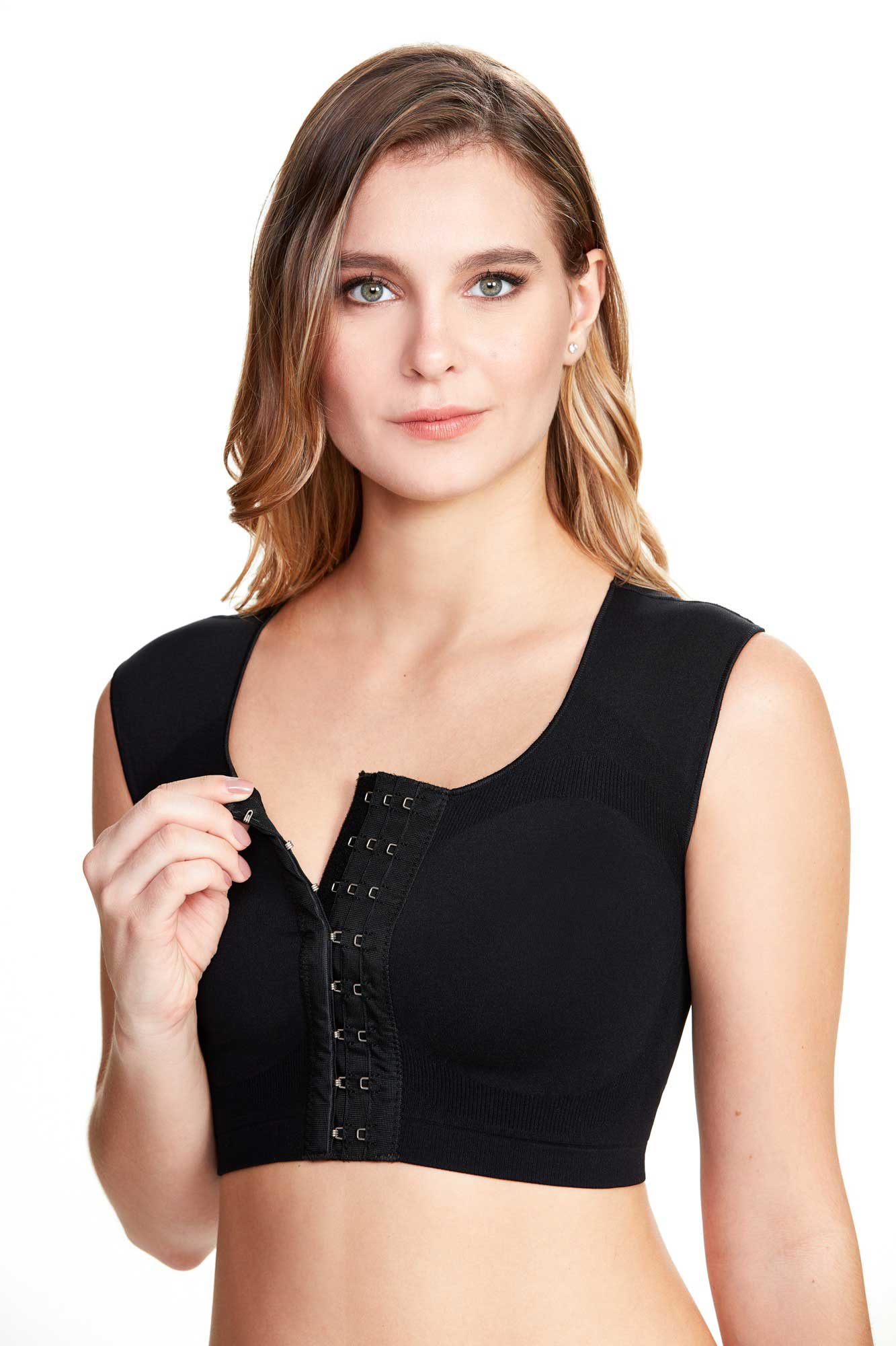 Aesthetic Compression Front Closure Breast and Back Support Breast Shaper - Image 9