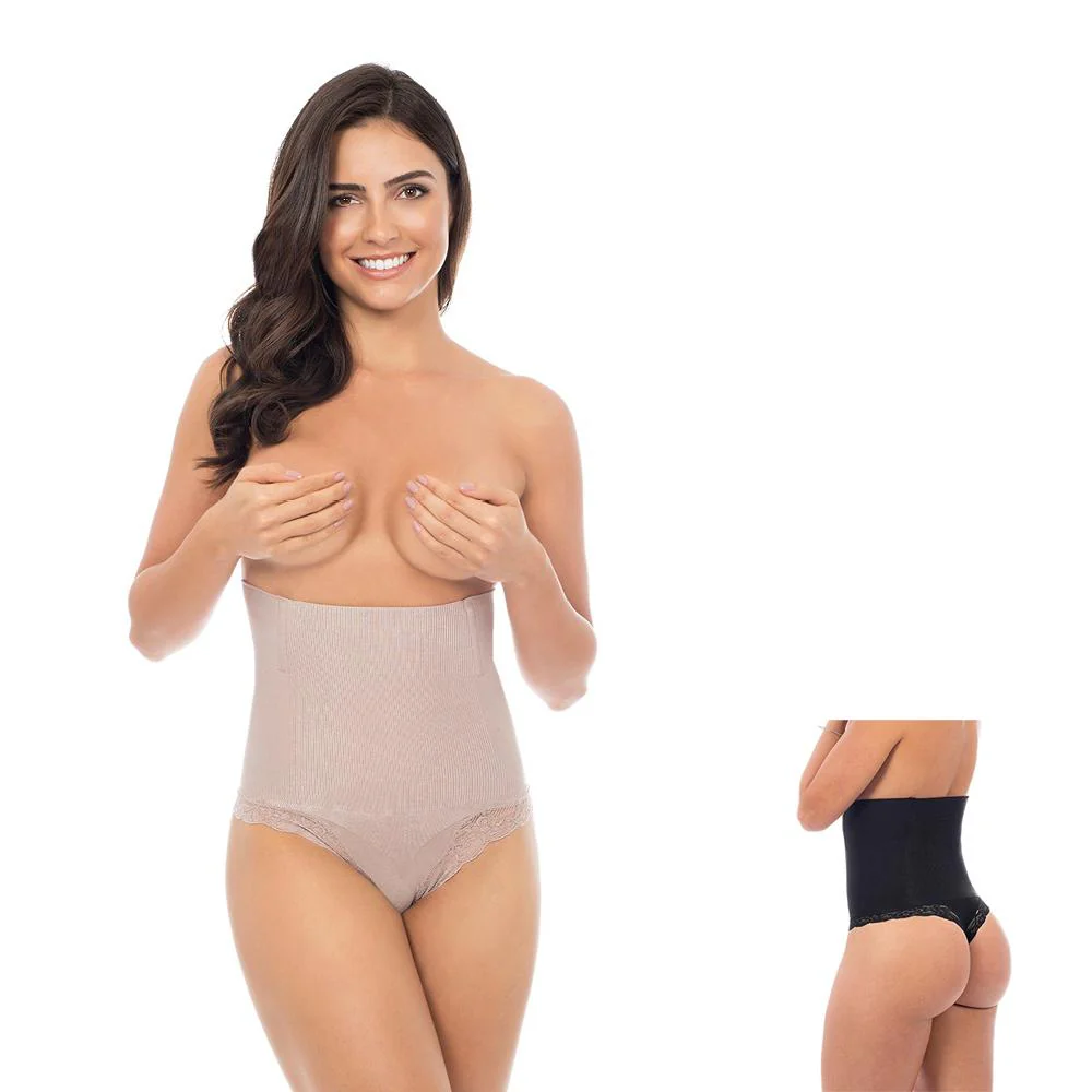 Shades High Waist Abdomen Sculpting Thong - Image 14