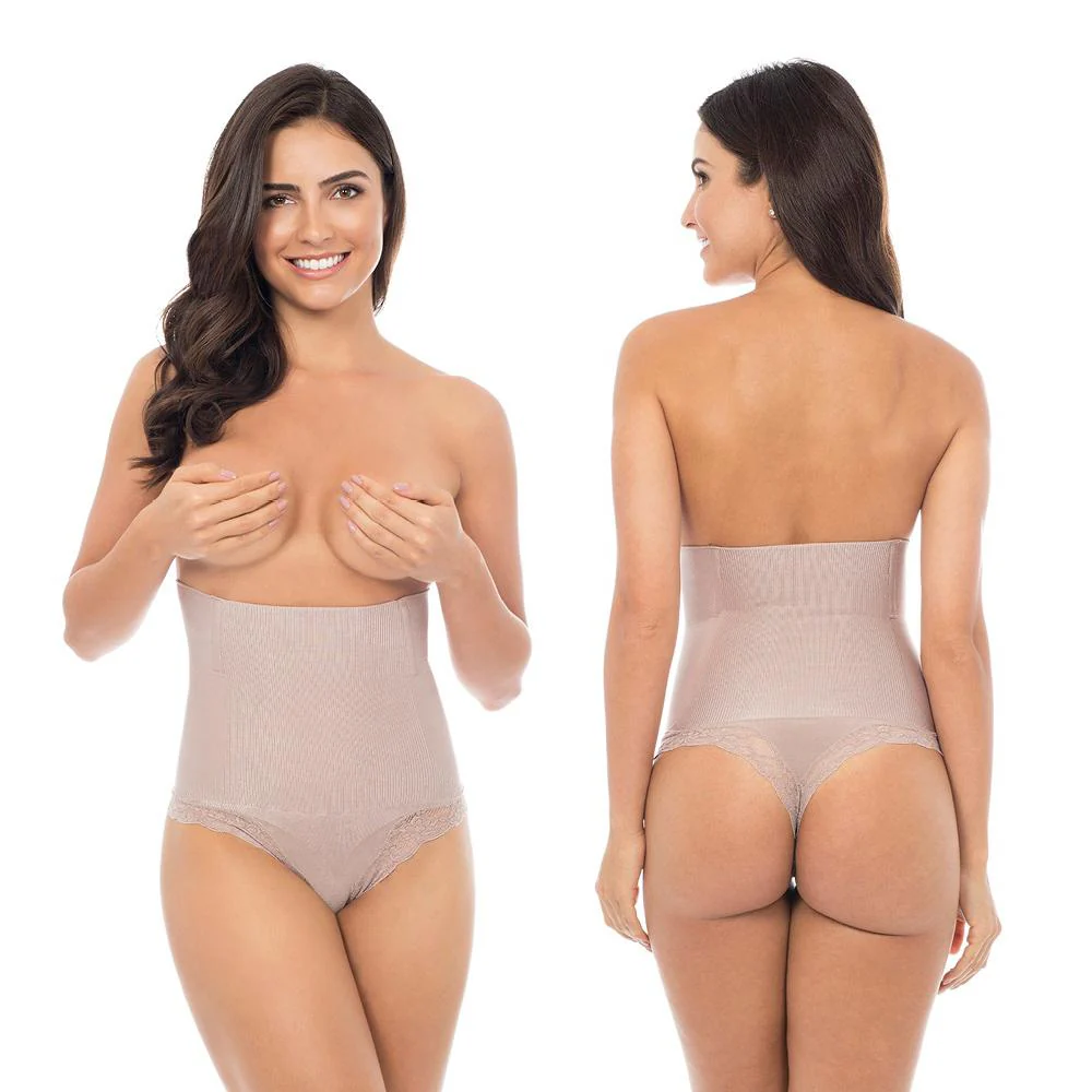 Shades High Waist Abdomen Sculpting Thong - Image 6