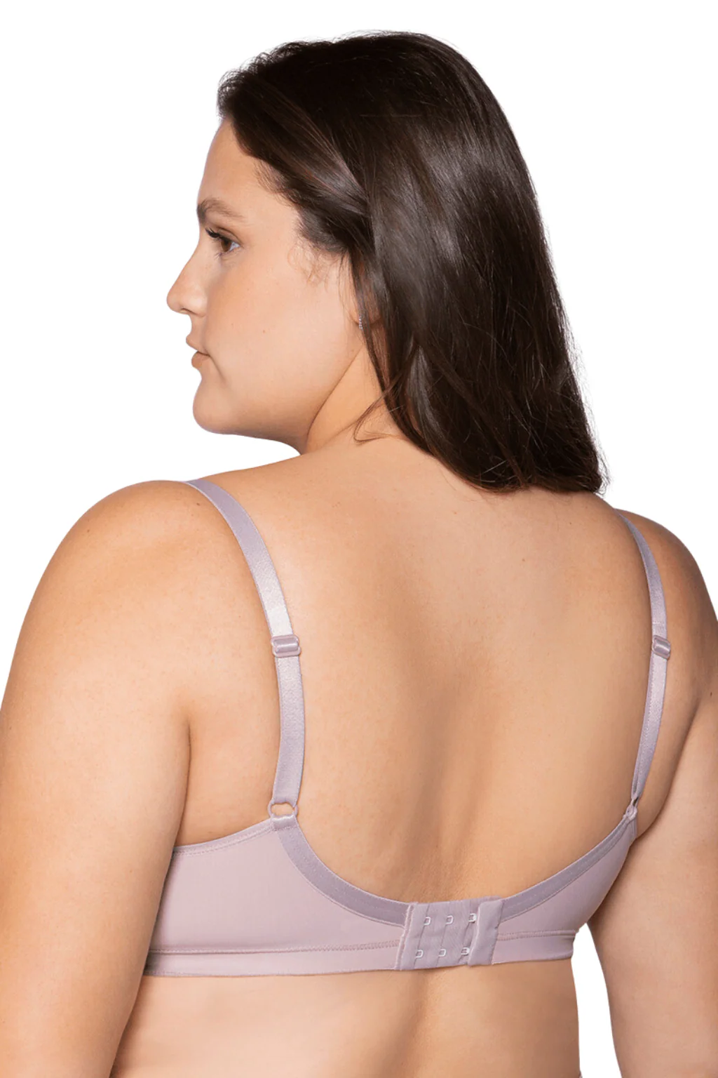 Microfiber Molded Support Double Fabric Plus Size Bra - Image 4