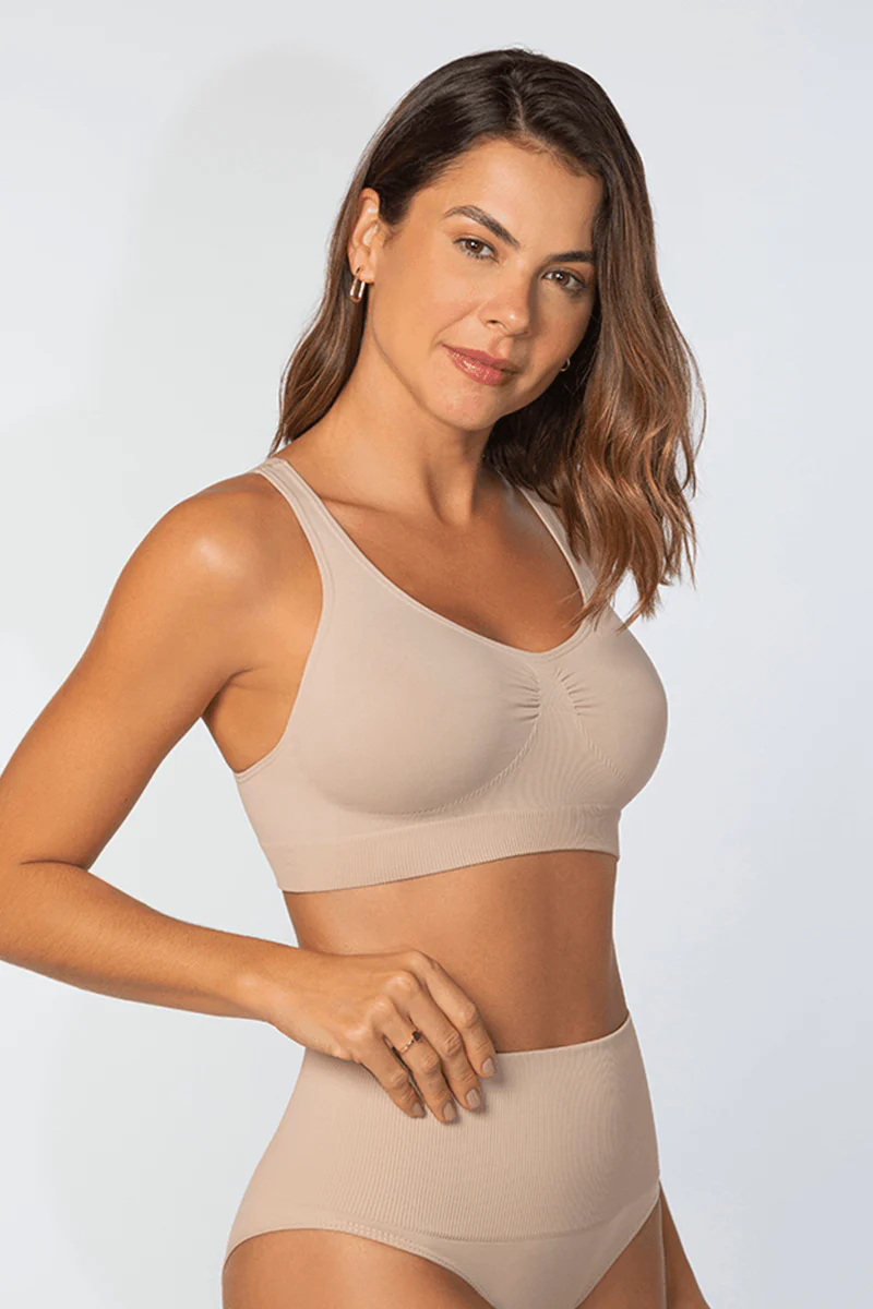 Seamless Bust Support Back Fat Smoothing Bra - Image 10