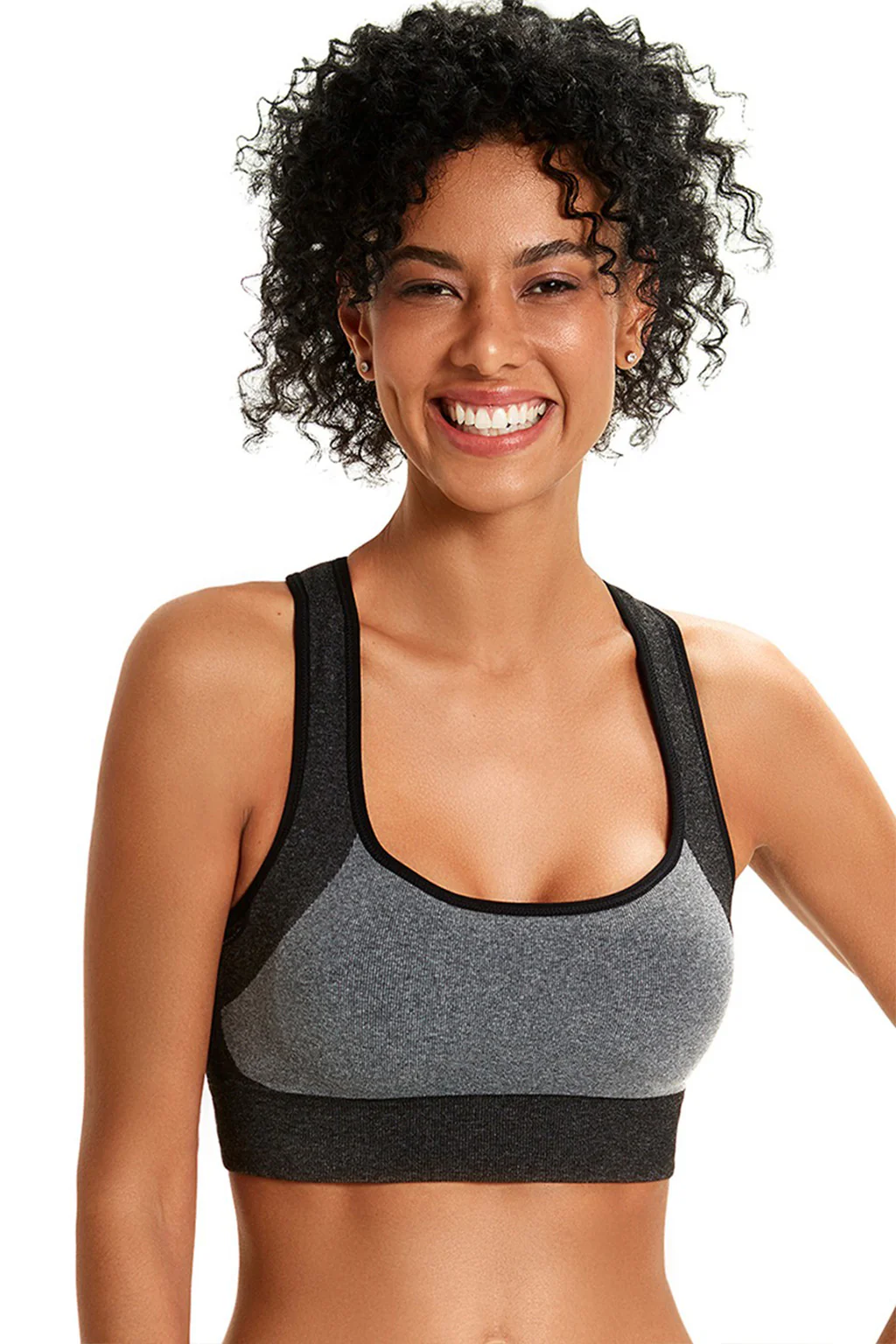 Double Sides Cross Back Comfortable Support Sports Bra - Image 9